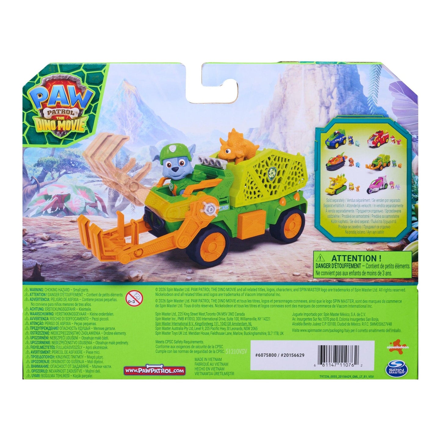 Paw Patrol Dino Movie Vehicle Assorted