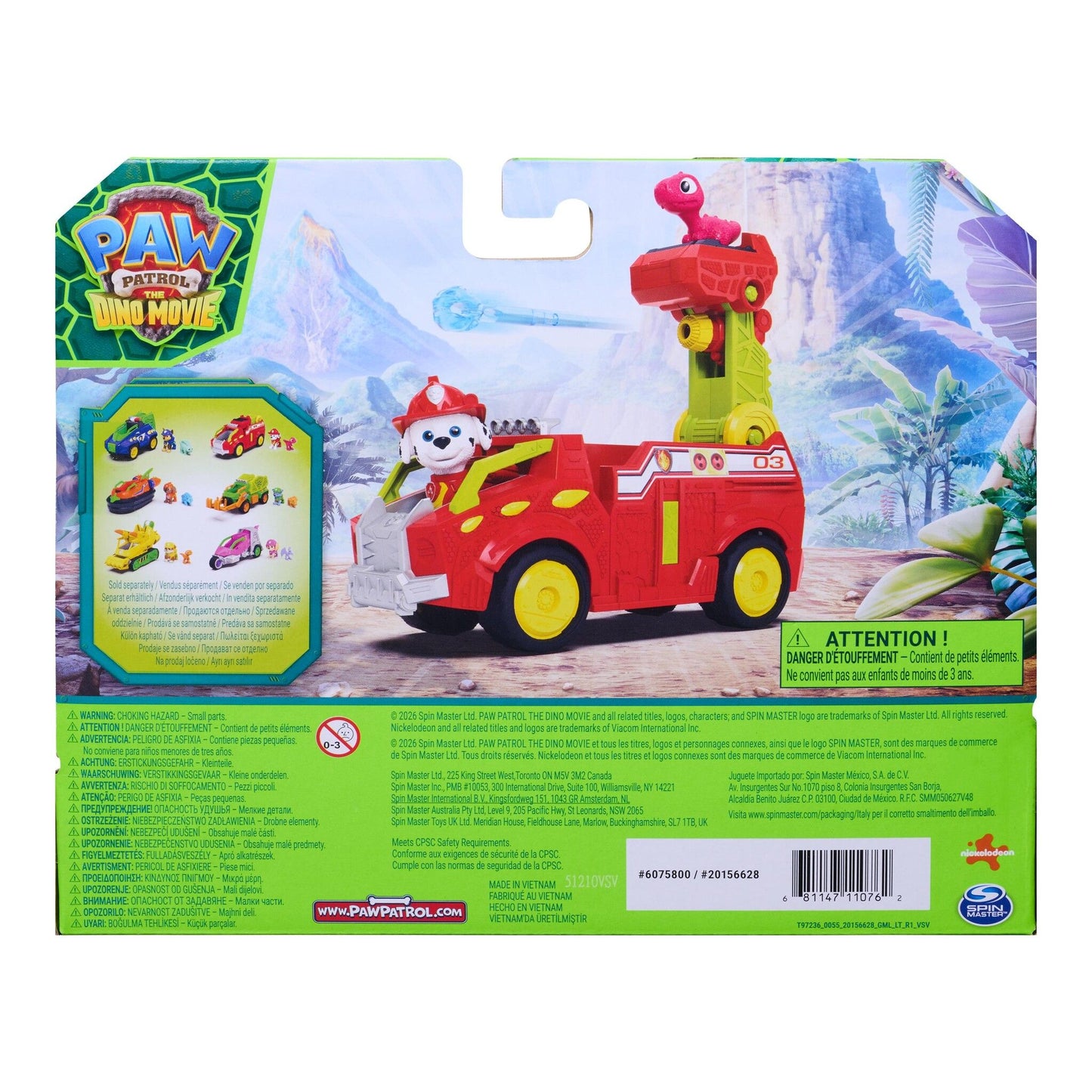 Paw Patrol Dino Movie Vehicle Assorted