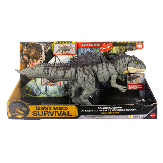 Jurassic World Survival Colossal Chomp Giganotosaurus Figure with Big Bite