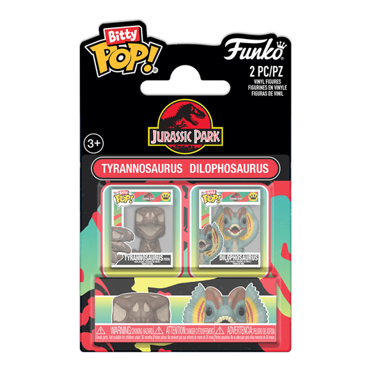 Bitty Pop! 2-Pack - Jurassic Park - T-Rex & Dilophosaurus
