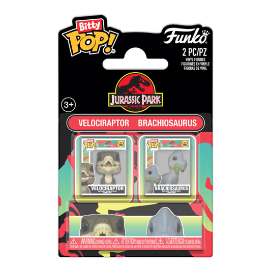 Bitty Pop! 2-Pack - Jurassic Park - Raptor & Brachiosaurus