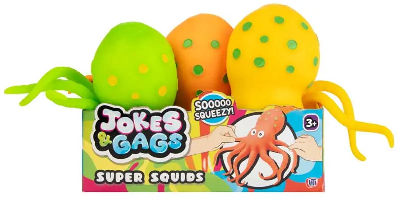 SQUISHY SUPER SQUID ASSORTED