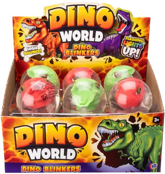 LIGHT UP DINO BLINKERS BALL ASSORTED