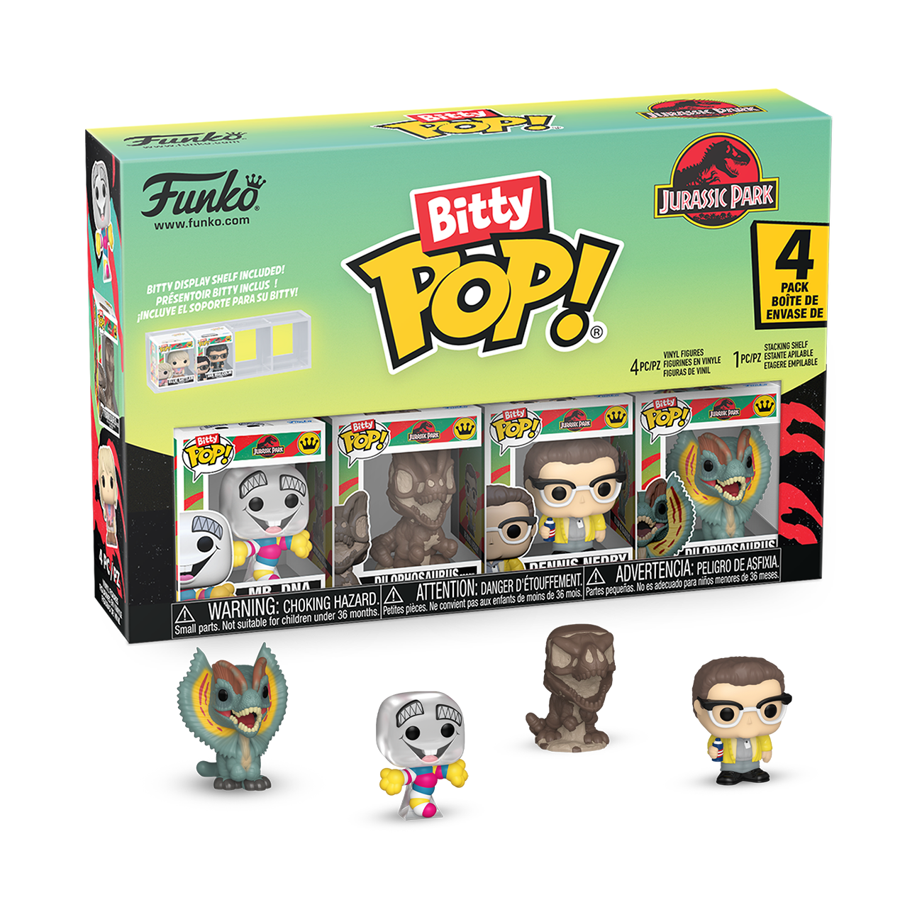 Bitty Pop! Jurassic Park 4-Pack Series 3- Mr. DNA