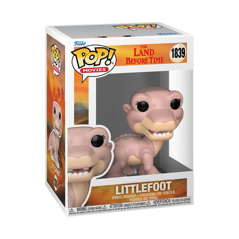 Funko Pop! vinyl figure packaging for 'The Land Before Time' with Littlefoot