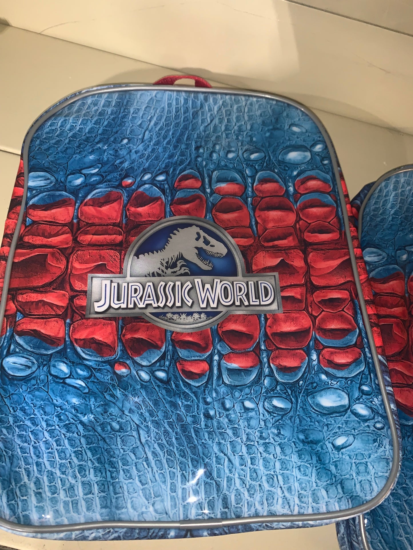 Jurassic World backpack blue/ red