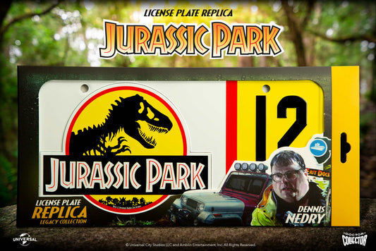 JURASSIC PARK "Dennis Nedry" - Licence Plate Replica