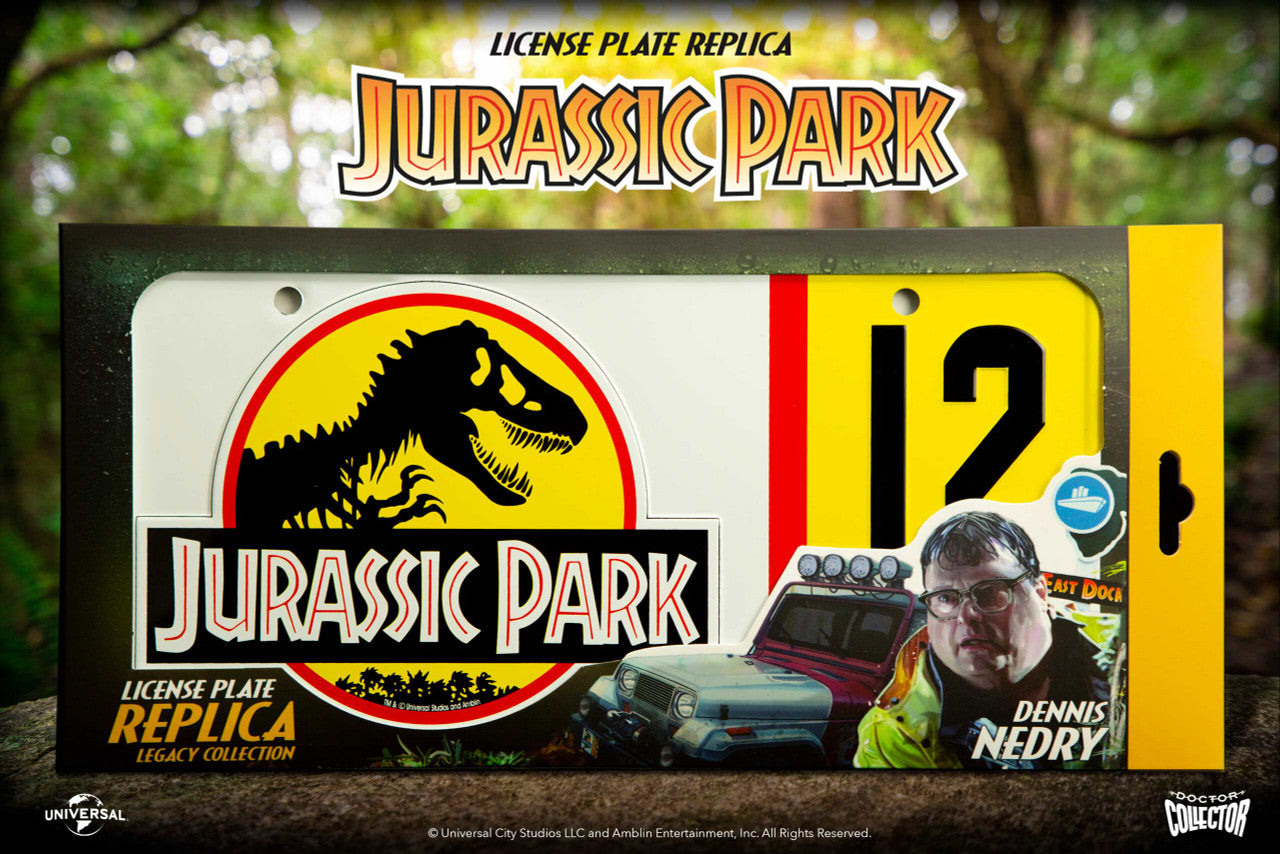 JURASSIC PARK "Dennis Nedry" - Licence Plate Replica