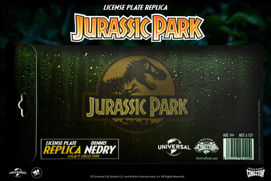 JURASSIC PARK "Dennis Nedry" - Licence Plate Replica