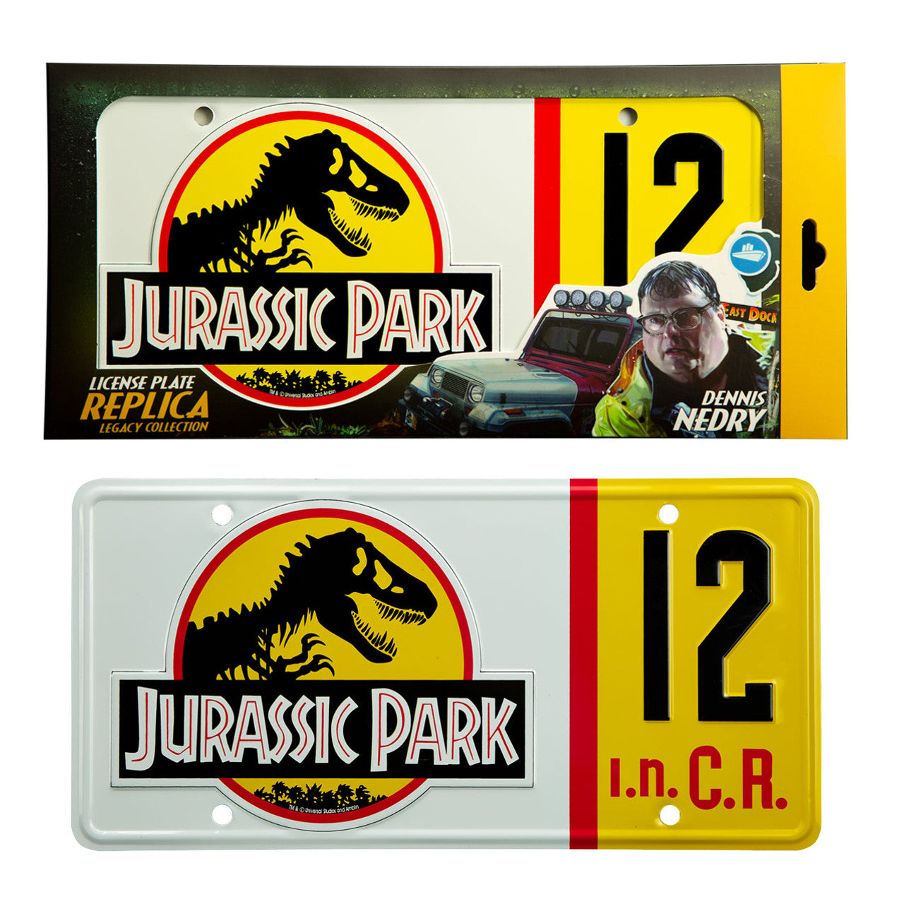 JURASSIC PARK "Dennis Nedry" - Licence Plate Replica