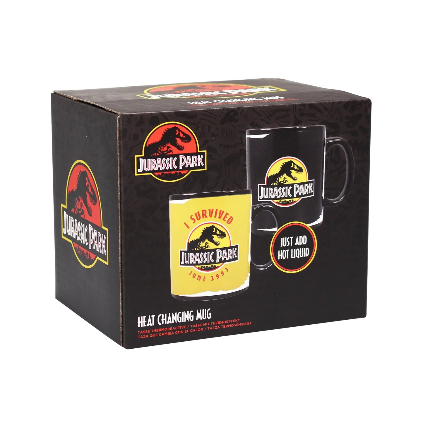 Mug Heat Changing Standard Boxed (400ml) - Jurassic Park