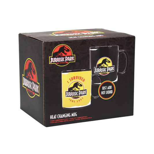 Mug Heat Changing Standard Boxed (400ml) - Jurassic Park