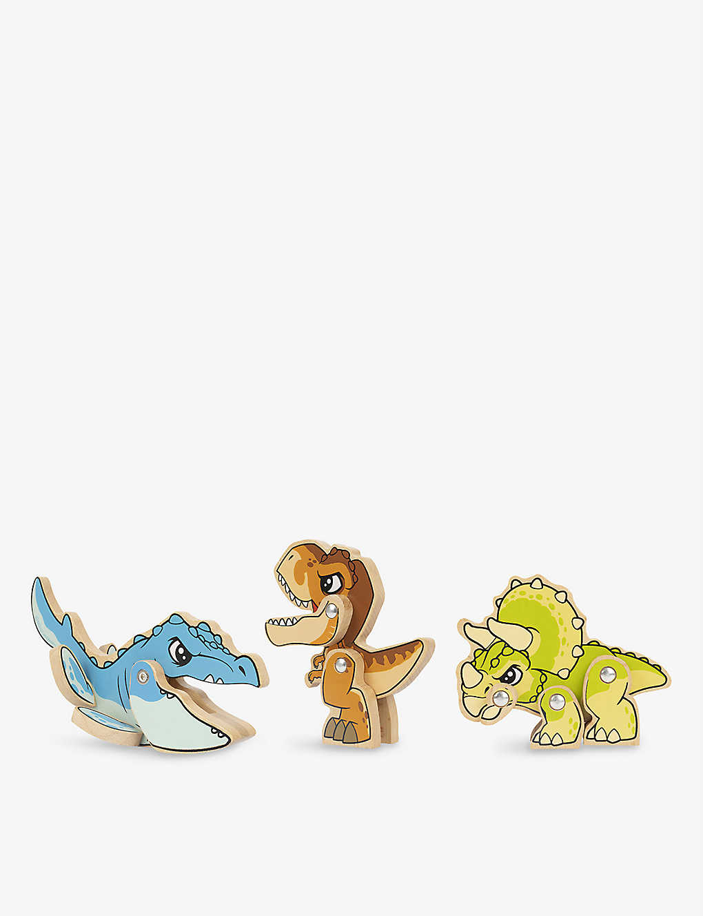 Jurassic World Wooden Dinosaurs 3 Pack