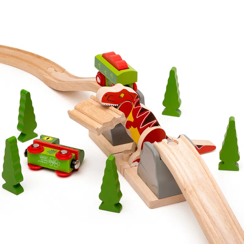 BigJigs Rail - T-Rex Bursting Bridge