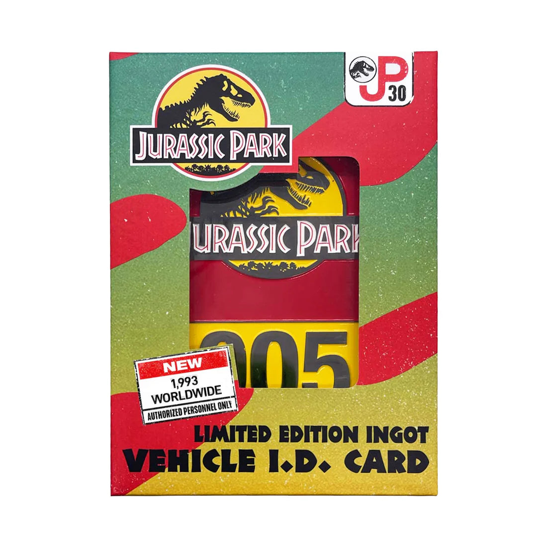 Jurassic Park Limited Edition 30th Anniversary Replica Vehicle I.D Ingot