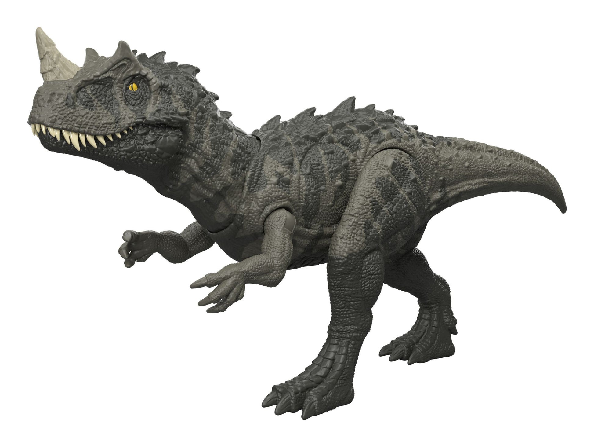 Toy dinosaur figure on a white background