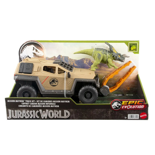 Jurassic World Epic Evolution Mission Mayhem Truck and Dinosaur Playset