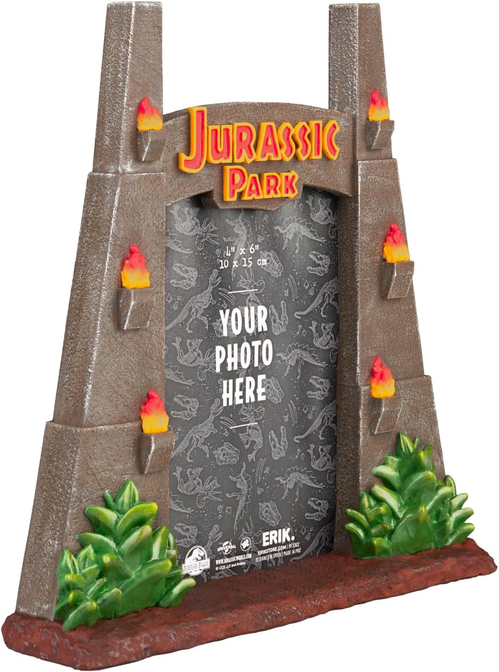 jurassic park gates photo frame