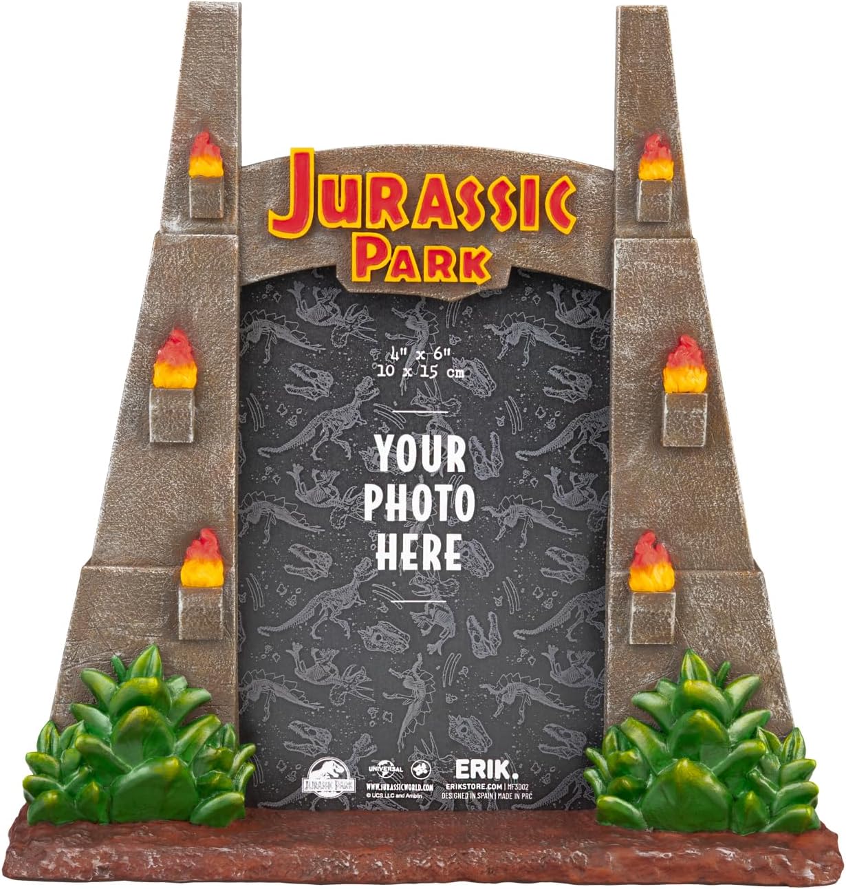 jurassic park gates photo frame