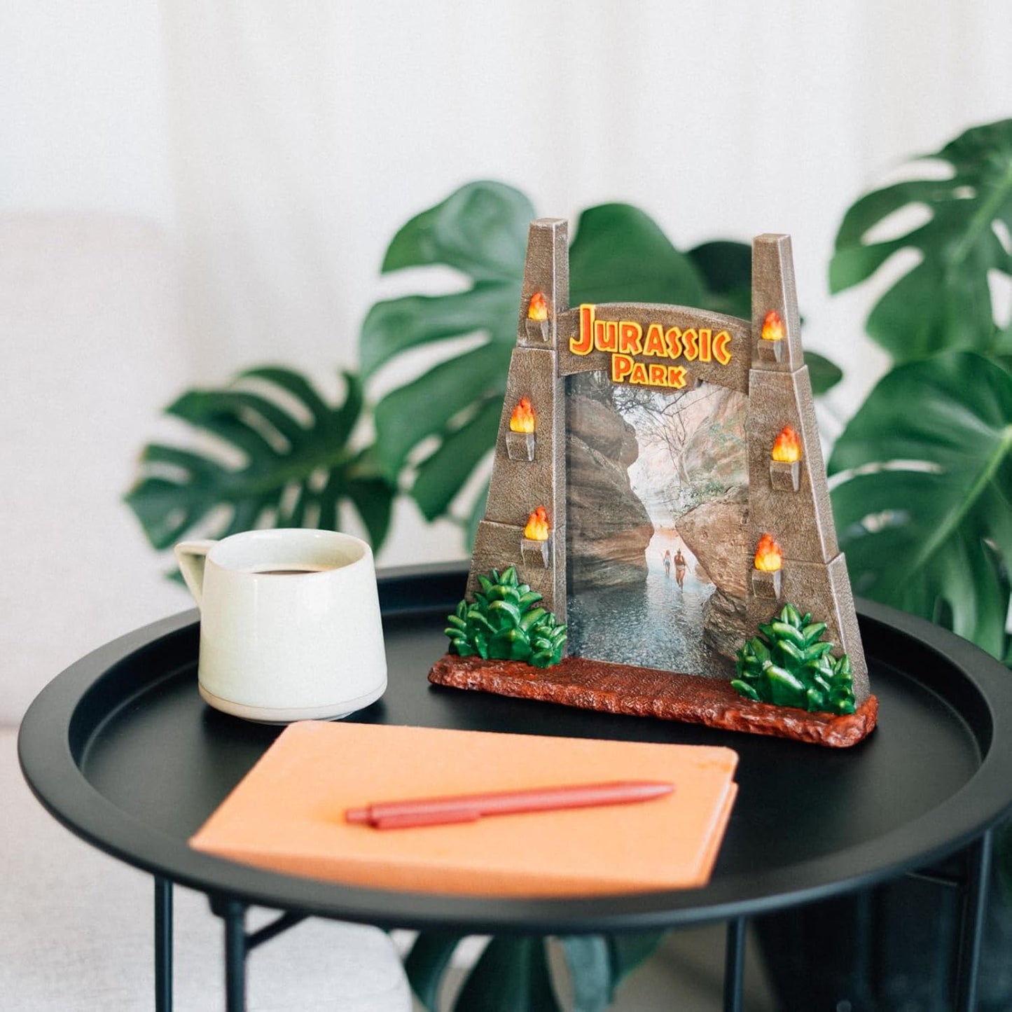 jurassic park gates photo frame