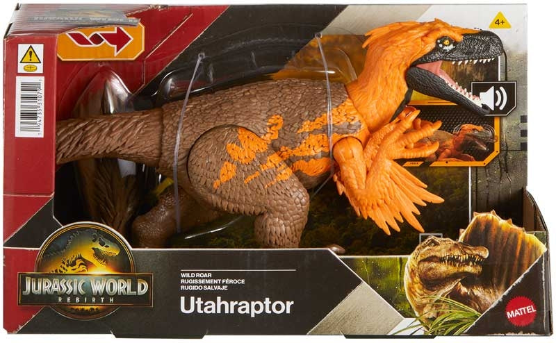 Jurassic World Utahraptor toy figure in packaging