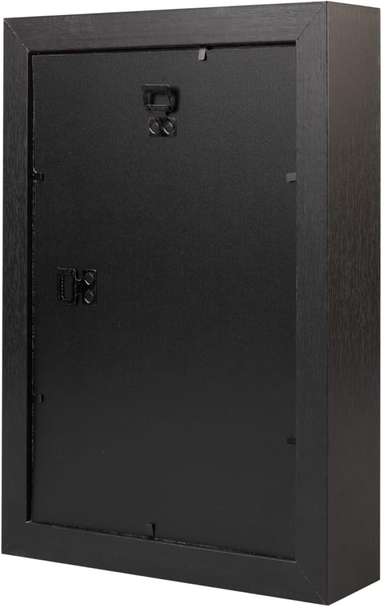 Black wall-mounted safe box on a white background