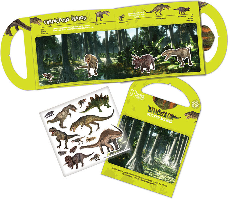 NATURAL HISTORY MUSEUM DINOSAURS STICKER SCENE STICKERS