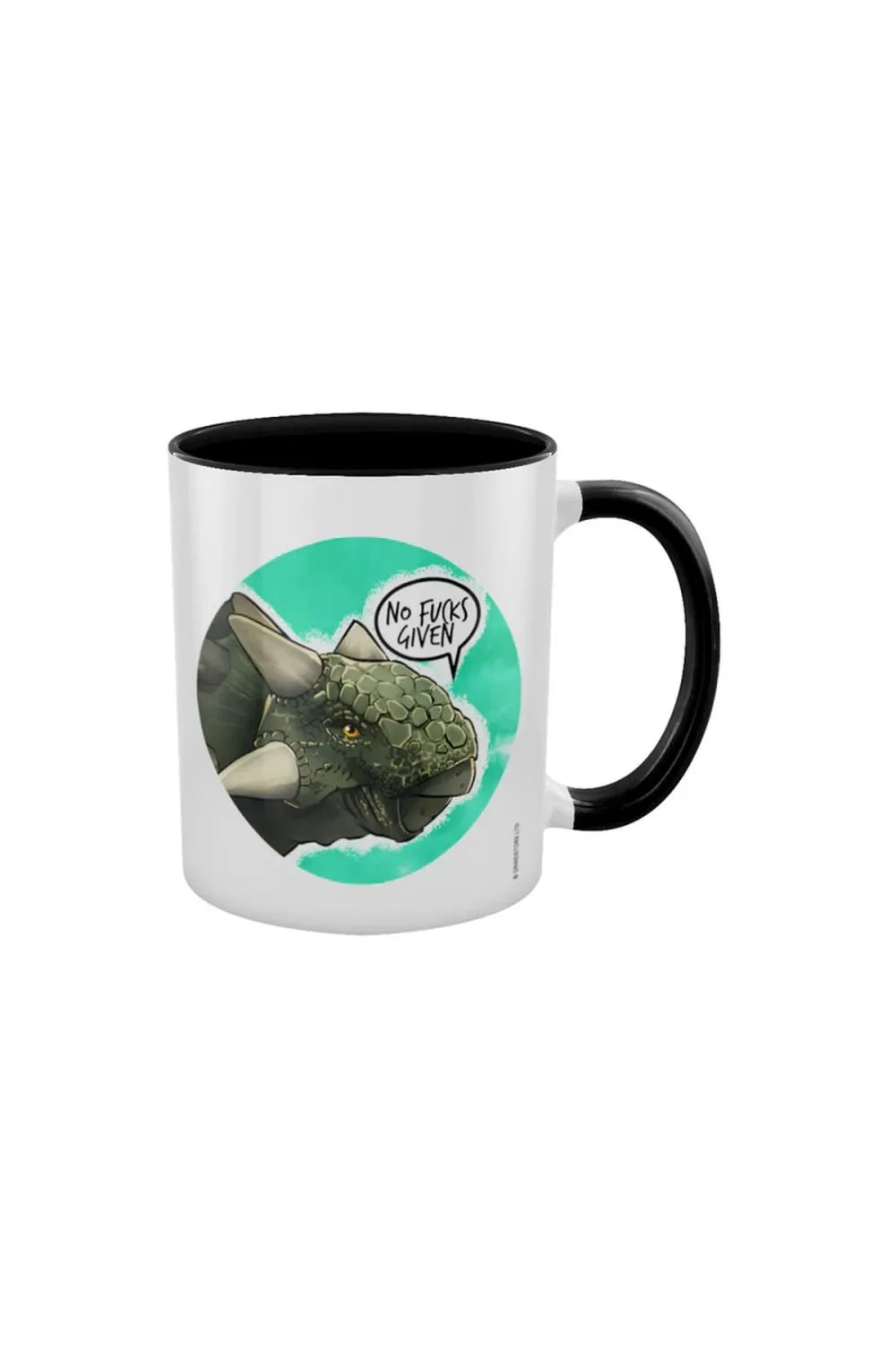 Cute But Abusive Dinosaurs - No F*cks Given Black Inner 2-Tone Mug