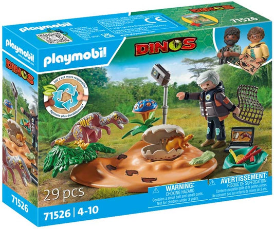 PLAYMOBIL DINOS: STEGOSAURUS NEST WITH EGG THIEF 71526