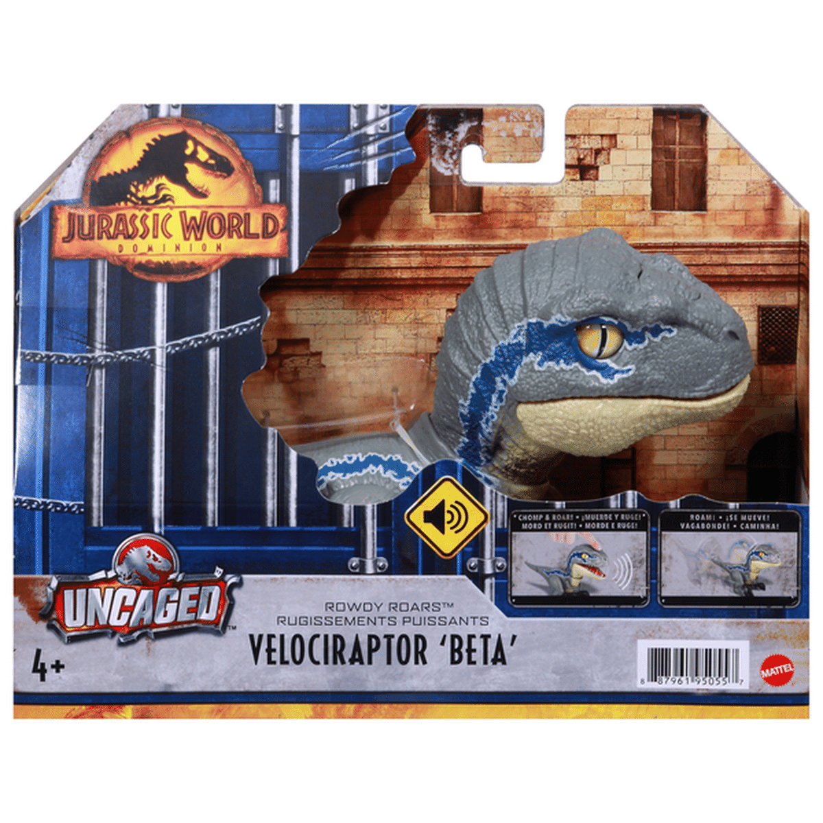 Jurassic World Uncaged Rowdy Roars Velociraptor Beta