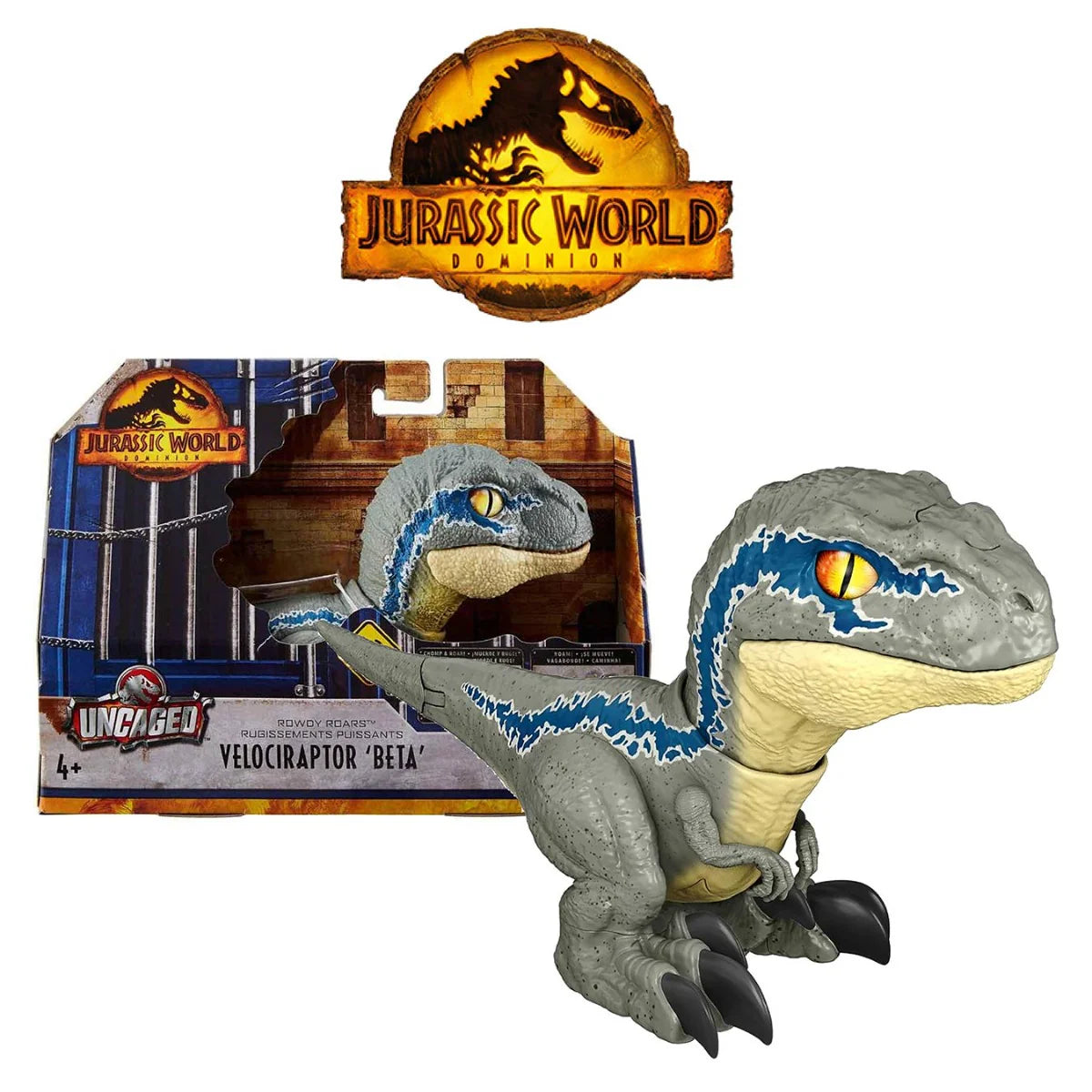 Jurassic World Uncaged Rowdy Roars Velociraptor Beta