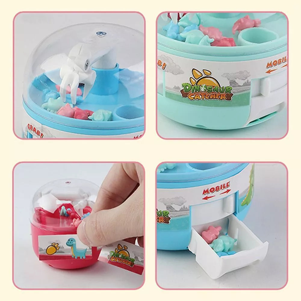 mini dino claw machine on a white background
